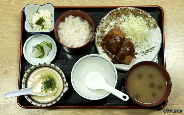 とんかつ麦とろミニミニセット定食（麦とろ飯、とんかつ）