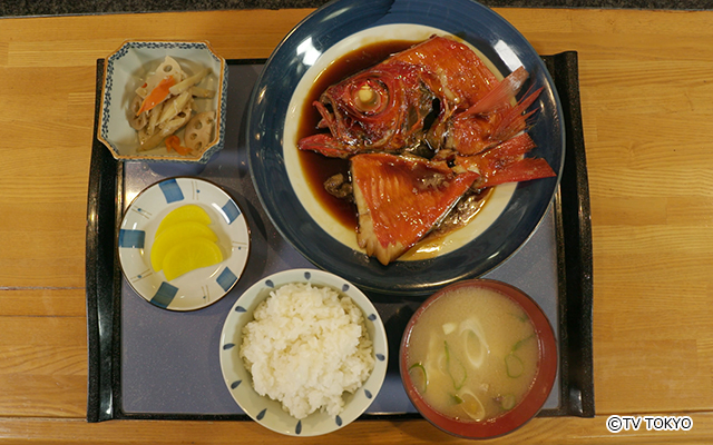 金目の煮つけ定食